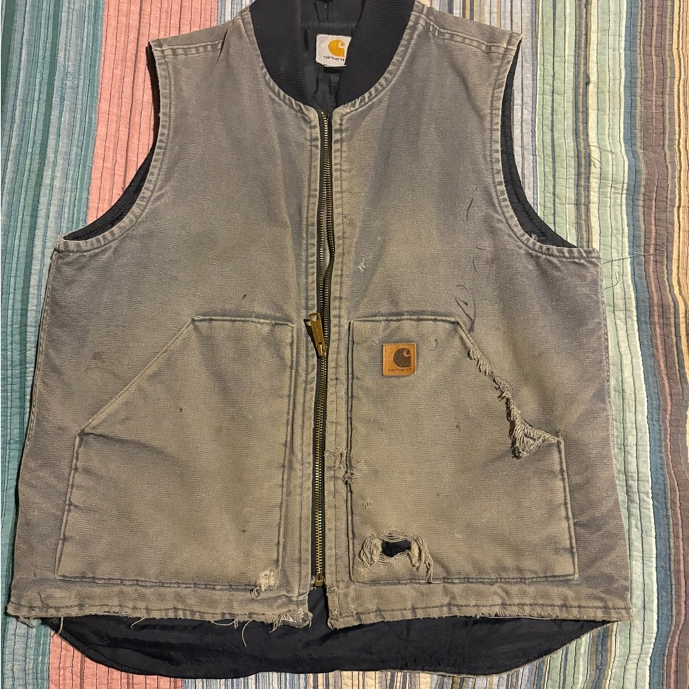 Carhartt Distressed blue/gray Vest
